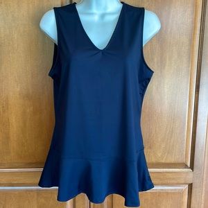 FILA Performance Top Navy Blue, Ruffle Bottom, size M